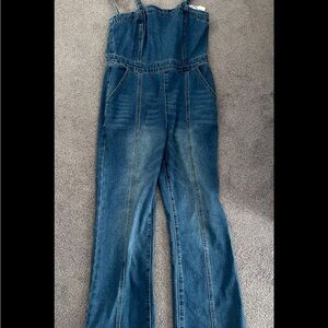 Women's Blue Denim Jeans Jumpsuit